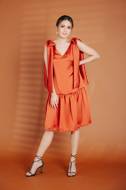Alhambra x GS: The Coco Midi Dress in Terracotta